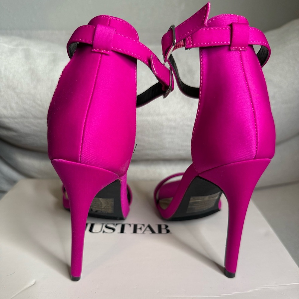 JustFab Dress Sandals – Gia (Berry), Size 6 – Good Condition - Picture 7 of 10